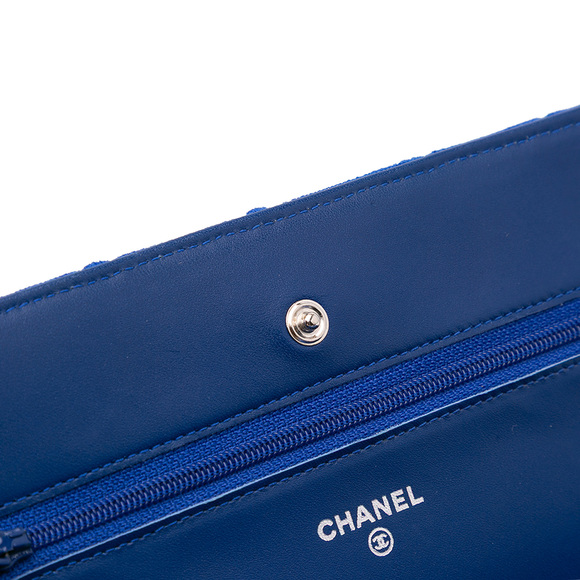 Pre-Loved Chanel Reissue 2.55 Quilted Jersey Wallet On Chain - Picture 7 of 10